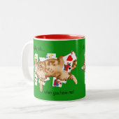 Solitaire Game Cards Cat Zweifarbige Tasse (Vorderseite Links)