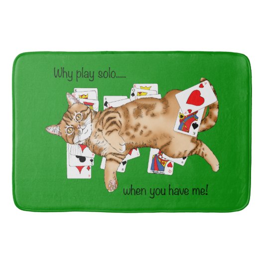 Solitaire Games Cards Cat Badematte (Vorderseite)