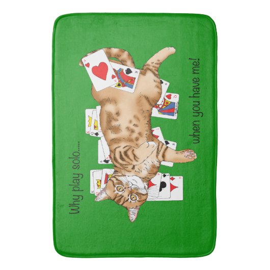 Solitaire Games Cards Cat Badematte (Vorderseite Vertikal)