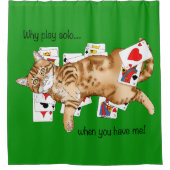 Solitaire Games Cards Cat Duschvorhang (Vorderseite)