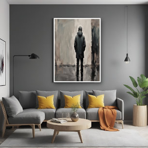 Solitaire Reflektion - Minimalistische Kunst Poster