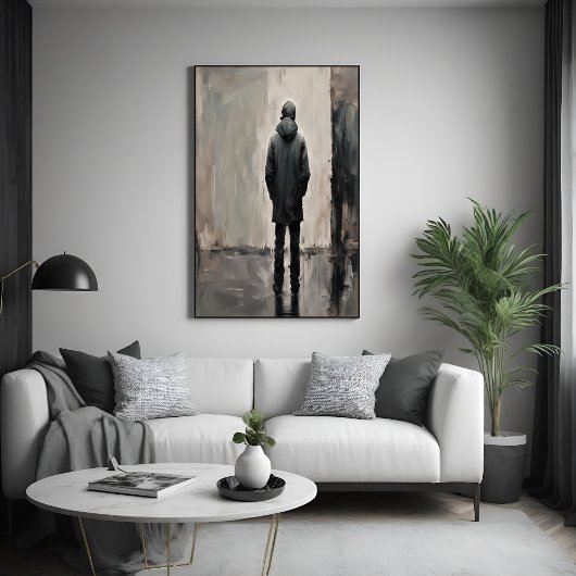 Solitaire Reflektion - Minimalistische Kunst Poster