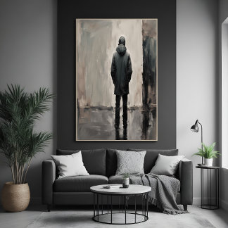 Solitaire Reflektion - Minimalistische Kunst Poster