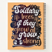 Solitärbäume, wenn sie überhaupt wachsen, wachsen  notizblock (Rückseite)