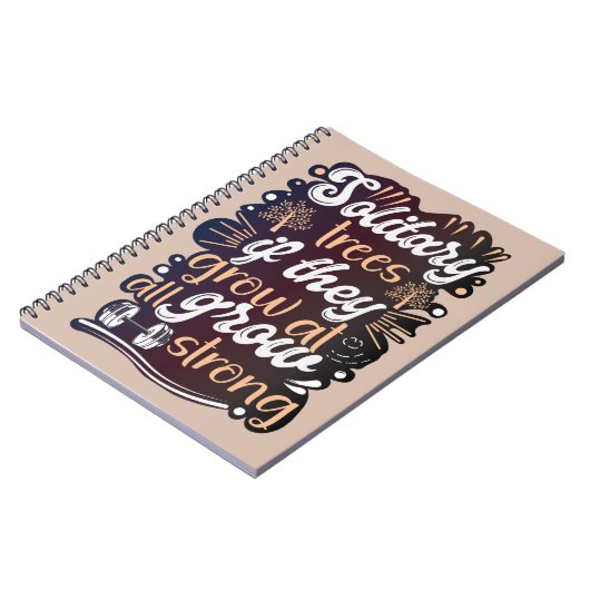 Solitärbäume, wenn sie überhaupt wachsen, wachsen  notizblock (Linke Seite)