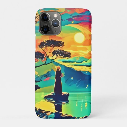 Solitärbild bei Sonnenuntergang Case-Mate iPhone Hülle (Rückseite)