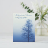 Solitäre Bäume werden stark - Postkarte (Stehend Vorderseite)