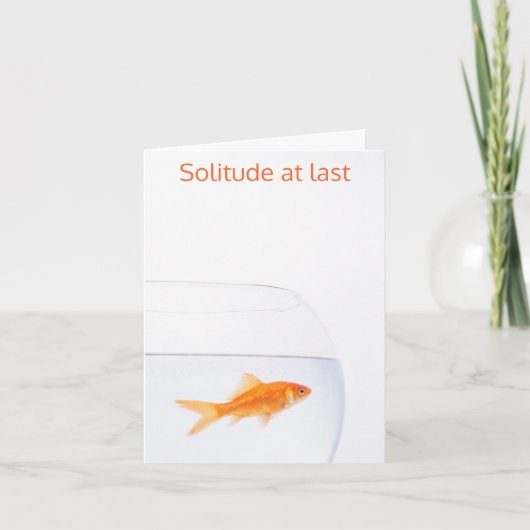 Solitarier Goldfisch Karte (Vorderseite)
