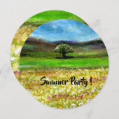 SOLITÄRISCHER BAUM IM BEREICH DER GELBEN BLUME SOM EINLADUNG (Vorne/Hinten)