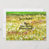 SOLITÄRISCHER BAUM IM BEREICH DER GELBEN BLUME SOM EINLADUNG (Rückseite)