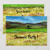 SOLITÄRISCHER BAUM IM BEREICH DER GELBEN BLUME SOM EINLADUNG (Vorne/Hinten)