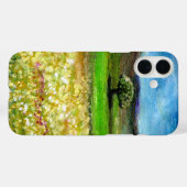 SOLITÄRISCHER BAUM IM BEREICH DER GELBEN BLUME, TU Case-Mate iPhone HÜLLE (Rückseite (Horizontal))