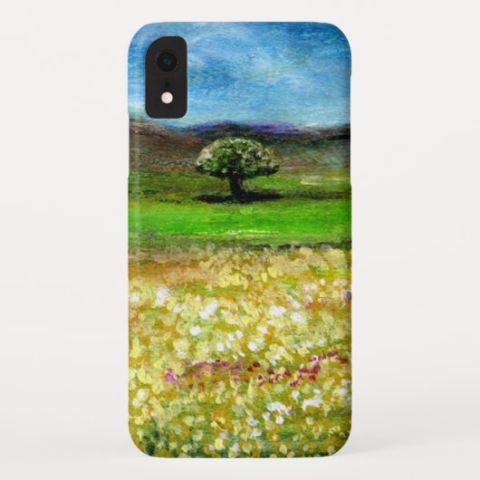 SOLITÄRISCHER BAUM IM BEREICH DER GELBEN BLUME, TU Case-Mate iPhone HÜLLE (Rückseite)
