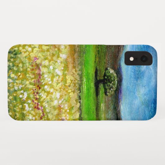 SOLITÄRISCHER BAUM IM BEREICH DER GELBEN BLUME, TU Case-Mate iPhone HÜLLE (Rückseite (Horizontal))