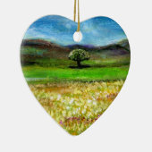 SOLITÄRISCHER BAUM IM BEREICH DER GELBEN BLUME, TU KERAMIK ORNAMENT (Rechts)