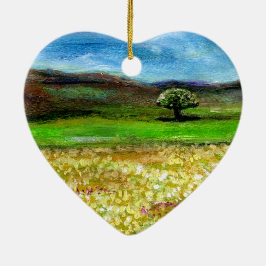 SOLITÄRISCHER BAUM IM BEREICH DER GELBEN BLUME, TU KERAMIK ORNAMENT (Hinten)