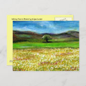 SOLITÄRISCHER BAUM IM BEREICH DER GELBEN BLUME, TU POSTKARTE (Vorne/Hinten)