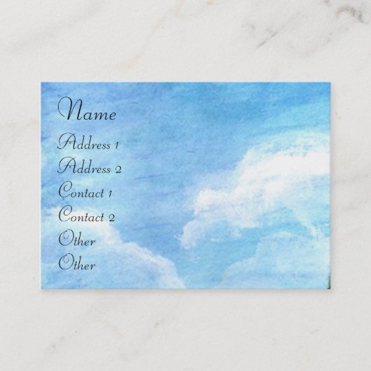 SOLITÄRISCHER BAUM IM BEREICH DER GELBEN BLUME, TU VISITENKARTE (Vorderseite)