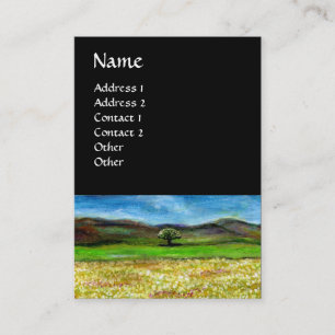 SOLITÄRISCHER BAUM IM BEREICH DER GELBEN BLUME, TU VISITENKARTE