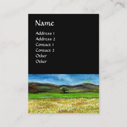 SOLITÄRISCHER BAUM IM BEREICH DER GELBEN BLUME, TU VISITENKARTE (Vorderseite)