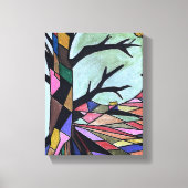 SOLITÄRISCHER BAUM IM MONLIGHT LEINWANDDRUCK (Vorderseite)