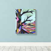 SOLITÄRISCHER BAUM IM MONLIGHT LEINWANDDRUCK (Insitu (Holzboden))