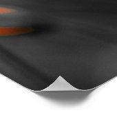 Solitary Bloom in Monochrome Poster (Ecke)