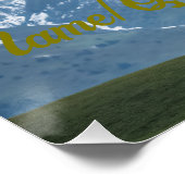 Solitary Blossoming Tree and Snowy Mountains Poster (Ecke)