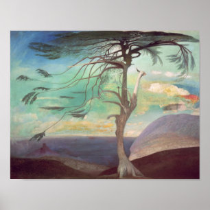 Solitary Cedar, 1907 Poster