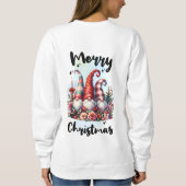 Solitary Christmas Gnome with Floral Crown Candle Sweatshirt (Rückseite)