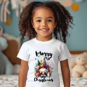 Solitary Christmas Gnome with Floral Crown Candle T-Shirt