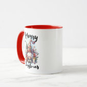 Solitary Christmas Gnome with Floral Crown Candle Tasse (Vorderseite Links)