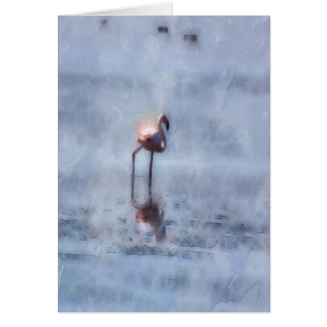 Solitary Flamingo Watercolor (Vorne)