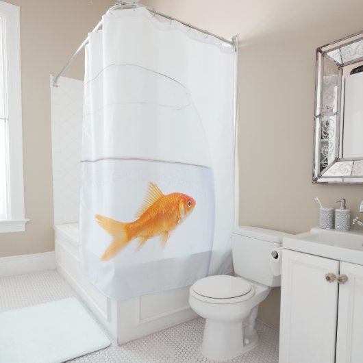 Solitary Goldfish Duschvorhang (Beispiel)