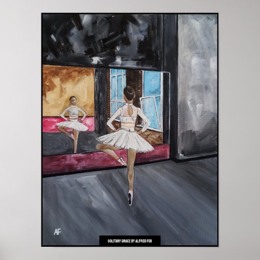 Solitary Grace Malerei von Alfred Fox Poster (Vorne)