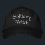 Solitary Hexe Zitat Lila Personalisiert Black Bestickte Baseballkappe<br><div class="desc">Eine personalisierte Solitary Hexe bestickt,  lila und schwarz Baseballkappe. Eine geistige Geschenkidee zum Geburtstag.</div>