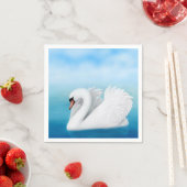 Solitary Mute Swan Paper Napkins Serviette (Beispiel)