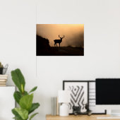 Solitary Red Stag Poster/Print Poster (Heimbüro)