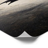 Solitary Seagull by the Shore Poster (Ecke)