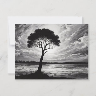 Solitary Sentinel Testament to Nature's Endurance Postkarte