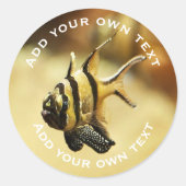 Solitary Stripfish Unterwasser Benutzerdefinierter Runder Aufkleber (Vorderseite)