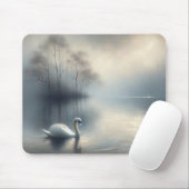Solitary Swan Auf Misti Lake Mousepad (Mit Mouse)