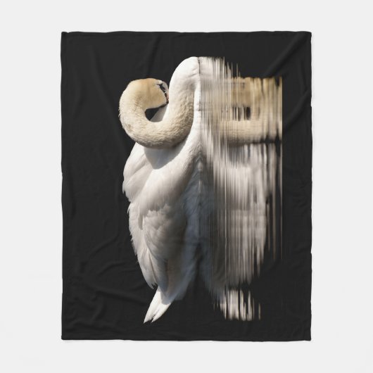 Solitary Swan Fleecedecke (Vorderseite)