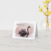 Solitary Swan Karte (Gelbe Blume)