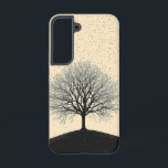 Solitary Tree Phone Case Samsung Galaxy Hülle<br><div class="desc">In diesem ruhigen und minimalistischen Design steht ein Single ohne Blätter auf einem Hügel.</div>