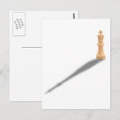 Solitary Whiite King Postkarte (Vorne/Hinten)