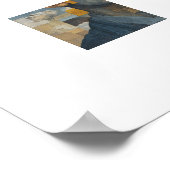 Solitude - a modern take on a Cubism Art Portrait Poster (Ecke)