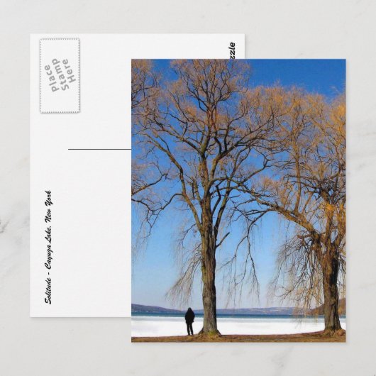 Solitude - Cayuga Lake Postkarte (Vorne/Hinten)