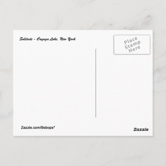 Solitude - Cayuga Lake Postkarte (Rückseite)