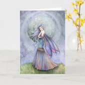 Solitude Fairy Greeting Card ~ Leere Karte (Gelbe Blume)